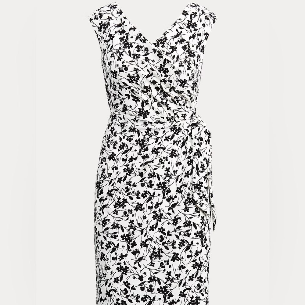 Floral Jersey Cap Sleeve Dress